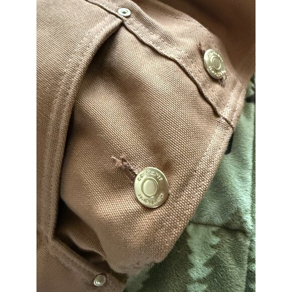 Carhartt Firm Duck Insulated Bib Overalls Loose Fit L Brown - Picture 6 of 12